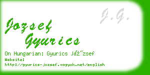 jozsef gyurics business card